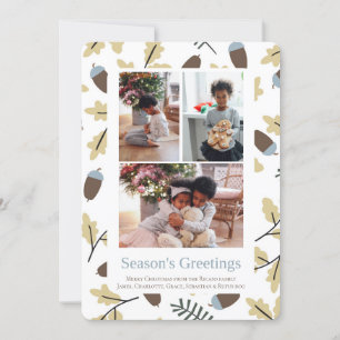 Cartes Pour Fêtes Annuelles 3 Photo Motif Acorn Joyeuses Fêtes