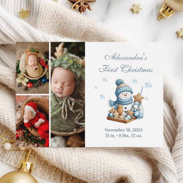 Cartes Pour Fêtes Annuelles 3 Photo Premier Noël (Créateur téléchargé)