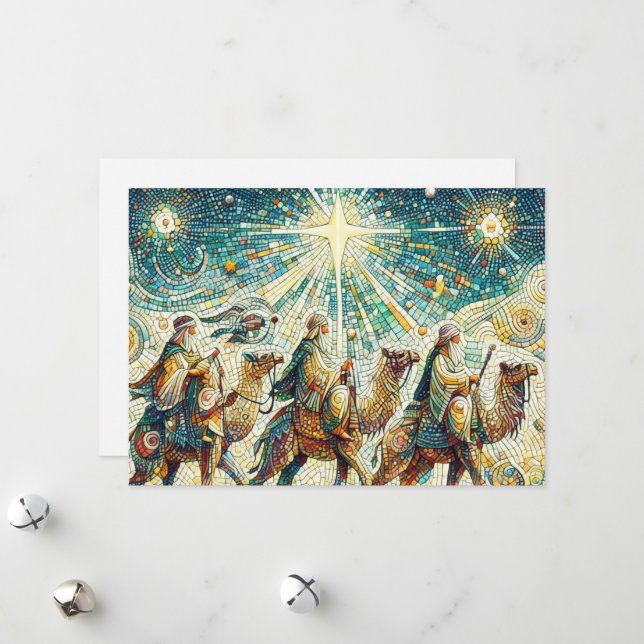 Cartes Pour Fêtes Annuelles 3 sages (Devant/Arrière en situation)