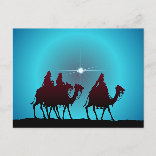 Cartes Pour Fêtes Annuelles 3 WISEMEN et ÉTOILES par SHARON SHARPE (Devant)