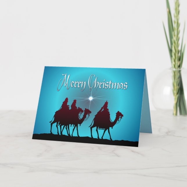 Cartes Pour Fêtes Annuelles 3 WISEMEN, TEXT & STAR par SHARON SHARPE (Devant)