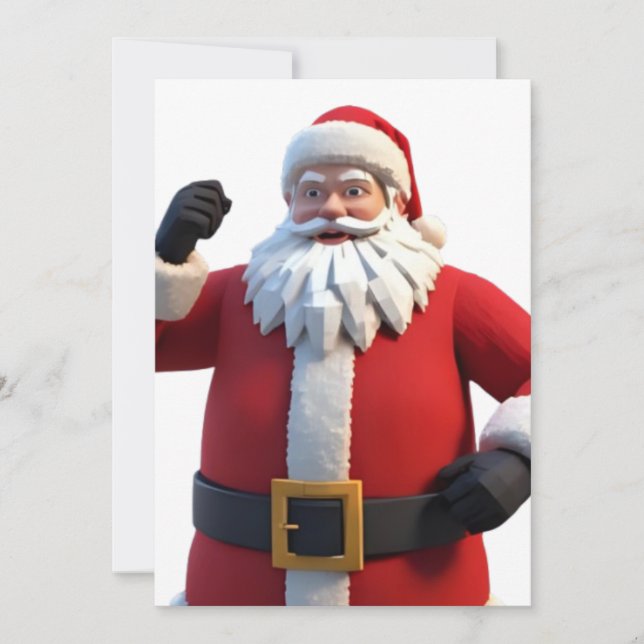 Cartes Pour Fêtes Annuelles 3D Santa Claus Christmas Greeting Card – Festive H (Devant)