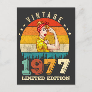 Cartes Pour Fêtes Annuelles 48 ans Anniversaire 1977 Vintage 48e anniversaire 