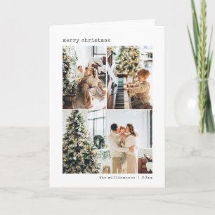 Cartes Pour Fêtes Annuelles 4 Collage Photo Machine à écrire Noël Plié Vierge