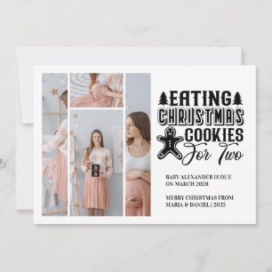 Cartes Pour Fêtes Annuelles 4 cookies de Noël pour 2 Grossesse 