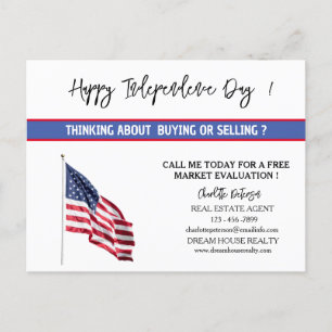 Cartes Pour Fêtes Annuelles 4 juillet ÉTÉ Marketing immobilier Agriculture