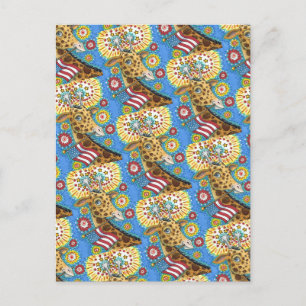 Cartes Pour Fêtes Annuelles 4 juillet GIRAFFE PATRIOTIQUE & FEU D'ENTRÉE MÊME