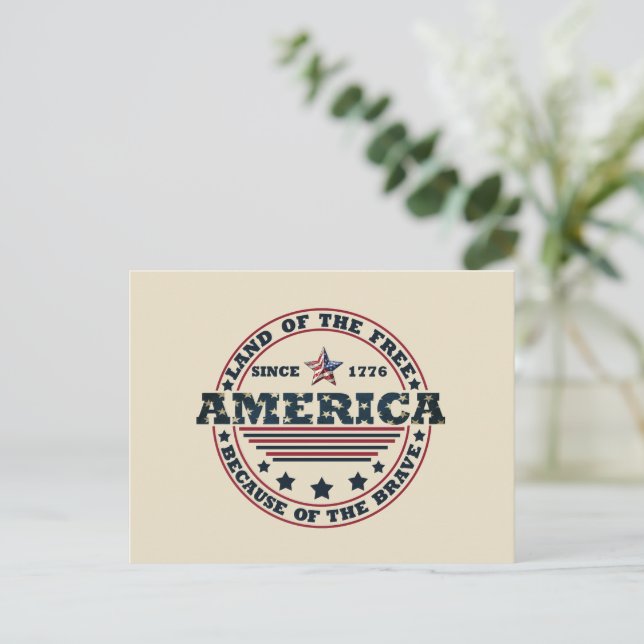 Cartes Pour Fêtes Annuelles 4 juillet heureux (Debout devant)