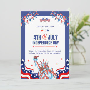 Cartes Pour Fêtes Annuelles 4 juillet heureux Bleu Rouge Bleu Étoiles & Band