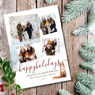 Cartes Pour Fêtes Annuelles 4 Photo Joyeuses fêtes hiver Renard Noël