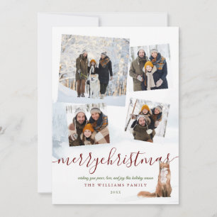 Cartes Pour Fêtes Annuelles 4 Photo Joyeux Noël Renard d'hiver