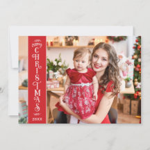 4 photos Joyeux Noël rouge famille