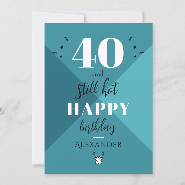 Cartes Pour Fêtes Annuelles 4O et toujours chaud (Devant)