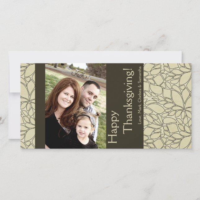 Cartes Pour Fêtes Annuelles 4x8 Autumn Tree Folio PHOTO Thanksgiving Card (Devant)