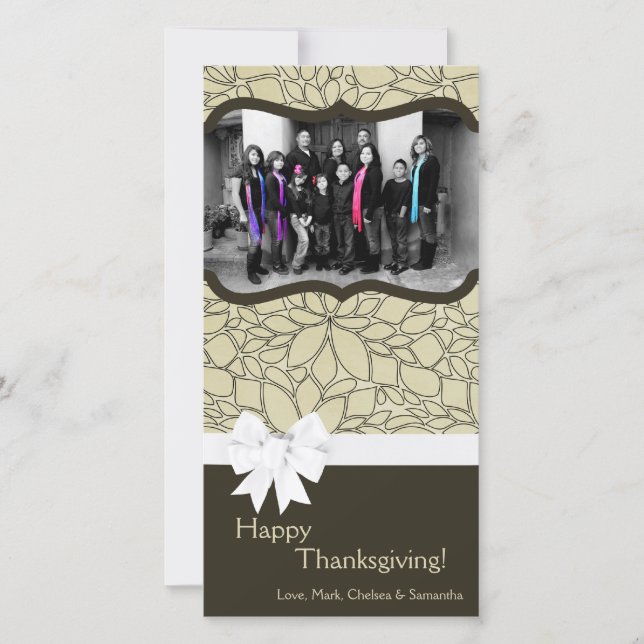 Cartes Pour Fêtes Annuelles 4x8 Autumn Tree Folio PHOTO Thanksgiving Card (Devant)