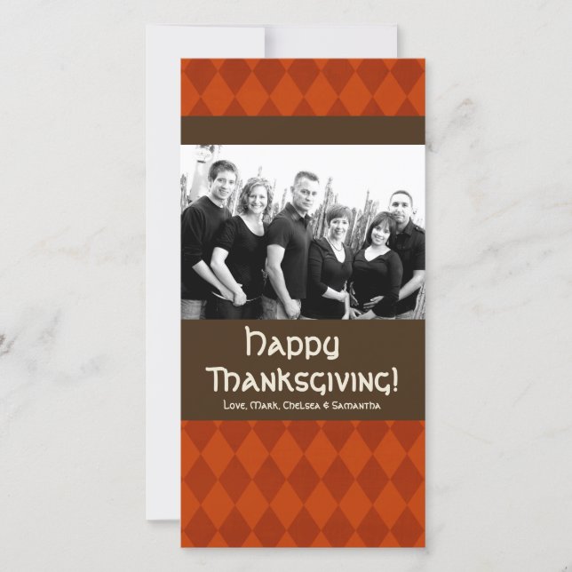 Cartes Pour Fêtes Annuelles 4x8 Autumn Tree Folio PHOTO Thanksgiving Card (Devant)