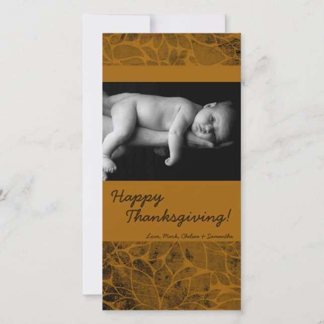 Cartes Pour Fêtes Annuelles 4x8 Autumn Tree Folio PHOTO Thanksgiving Card (Devant)