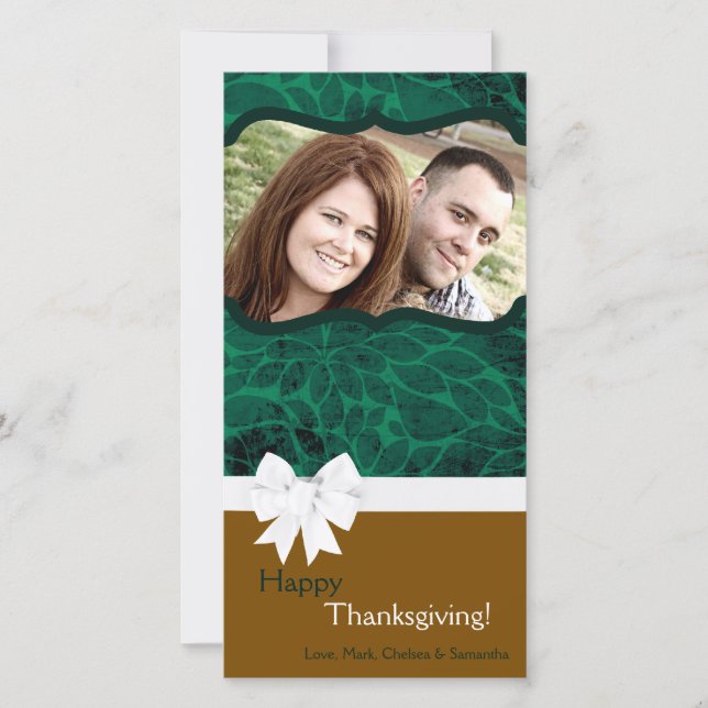 Cartes Pour Fêtes Annuelles 4x8 Autumn Tree Folio PHOTO Thanksgiving Card (Devant)