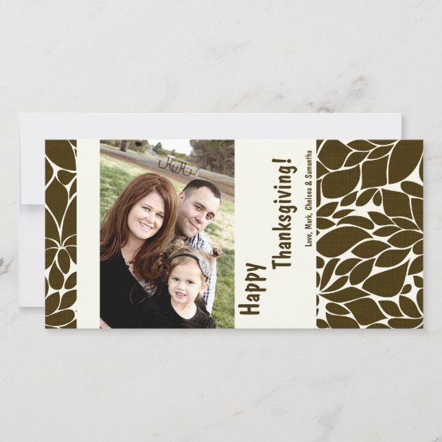 Cartes Pour Fêtes Annuelles 4x8 Autumn Tree Folio PHOTO Thanksgiving Card (Devant)