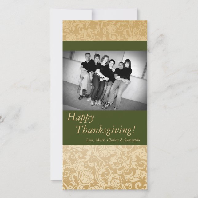Cartes Pour Fêtes Annuelles 4x8 Autumn Tree Folio PHOTO Thanksgiving Card (Devant)