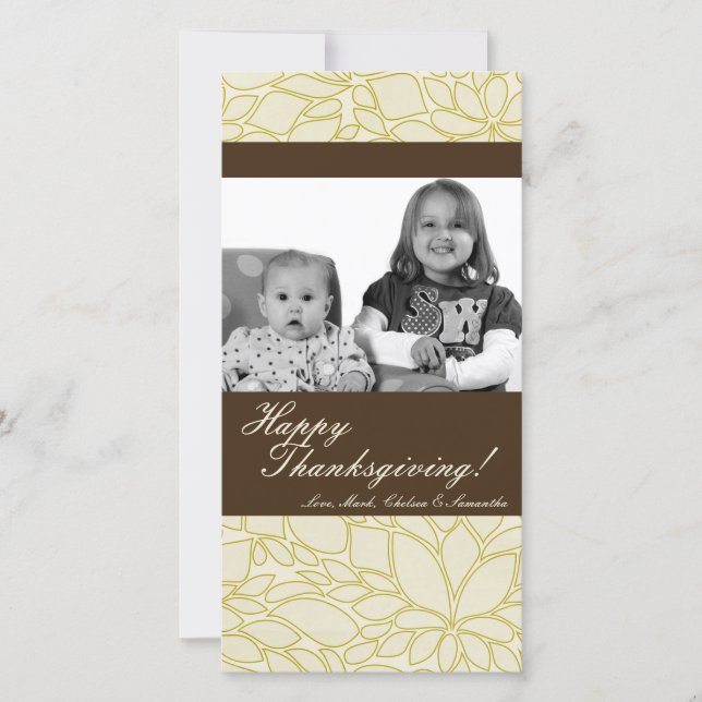 Cartes Pour Fêtes Annuelles 4x8 Autumn Tree Folio PHOTO Thanksgiving Card (Devant)