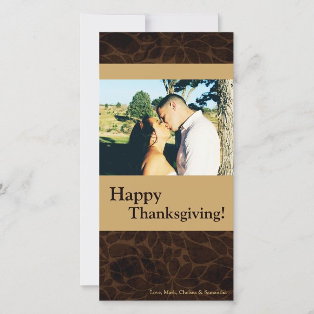 Cartes Pour Fêtes Annuelles 4x8 Autumn Tree Folio PHOTO Thanksgiving Card (Devant)