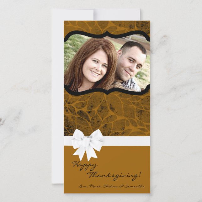 Cartes Pour Fêtes Annuelles 4x8 Autumn Tree Folio PHOTO Thanksgiving Card (Devant)
