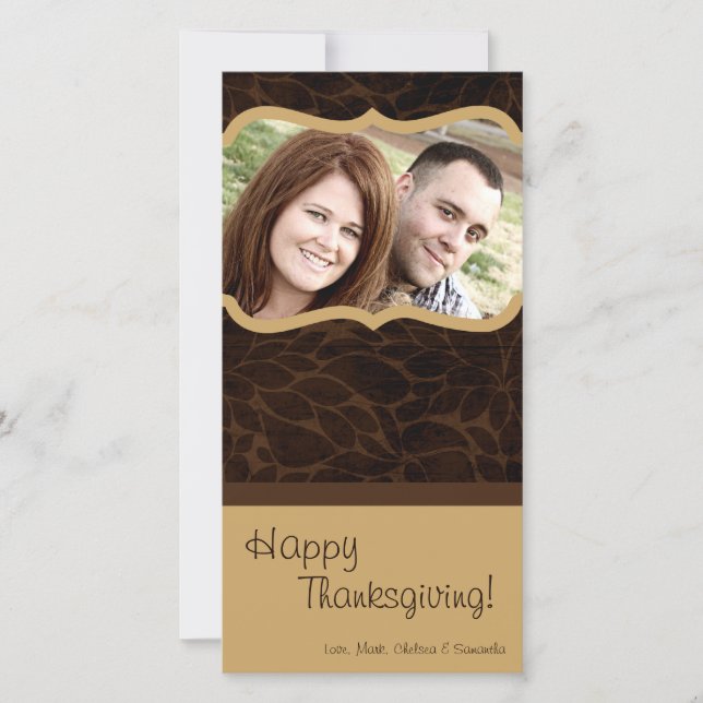 Cartes Pour Fêtes Annuelles 4x8 Autumn Tree Folio PHOTO Thanksgiving Card (Devant)