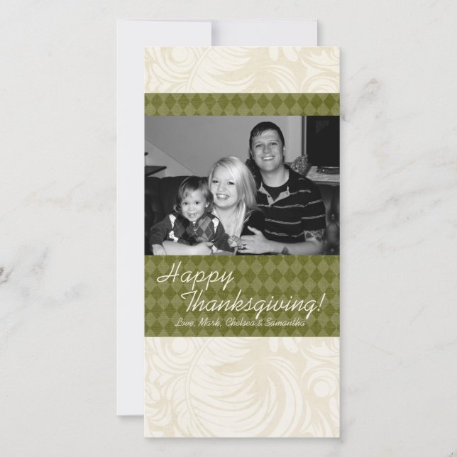 Cartes Pour Fêtes Annuelles 4x8 Autumn Tree Folio PHOTO Thanksgiving Card (Devant)