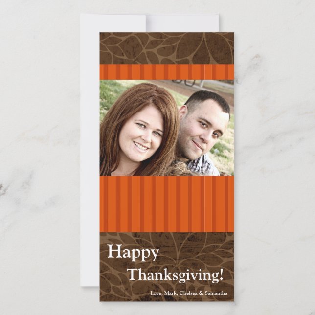Cartes Pour Fêtes Annuelles 4x8 Autumn Tree Folio PHOTO Thanksgiving Card (Devant)
