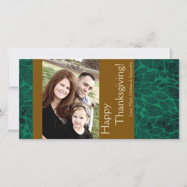 Cartes Pour Fêtes Annuelles 4x8 Autumn Tree Folio PHOTO Thanksgiving Card (Devant)
