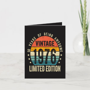 Cartes Pour Fêtes Annuelles 50e anniversaire Vintage 1976 Édition limitée