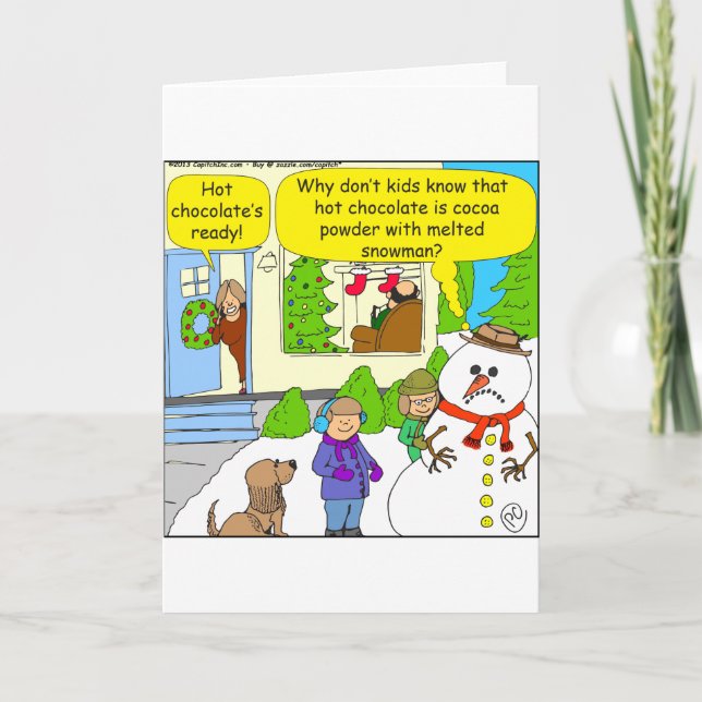 Cartes Pour Fêtes Annuelles 527 snowman fondu Cartoon (Devant)