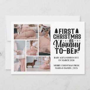 Cartes Pour Fêtes Annuelles 5 Photo Future maman Noël Grossesse 