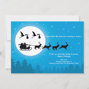 Cartes Pour Fêtes Annuelles 5x7 TWINS Christmas Card Pregnancy Announcements