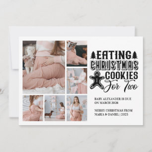 Cartes Pour Fêtes Annuelles 6 cookies de Noël en photo pour 2 personnes encein