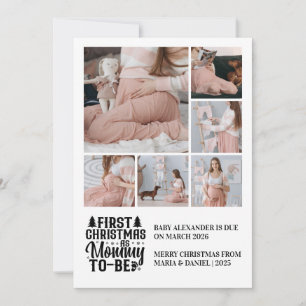 Cartes Pour Fêtes Annuelles 6 Photo Future Maman Noël Annonce de Grossesse 