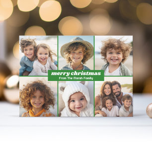Cartes Pour Fêtes Annuelles 6 Photos - Joyeux Noël - Cravate-teinture Rouge Ve