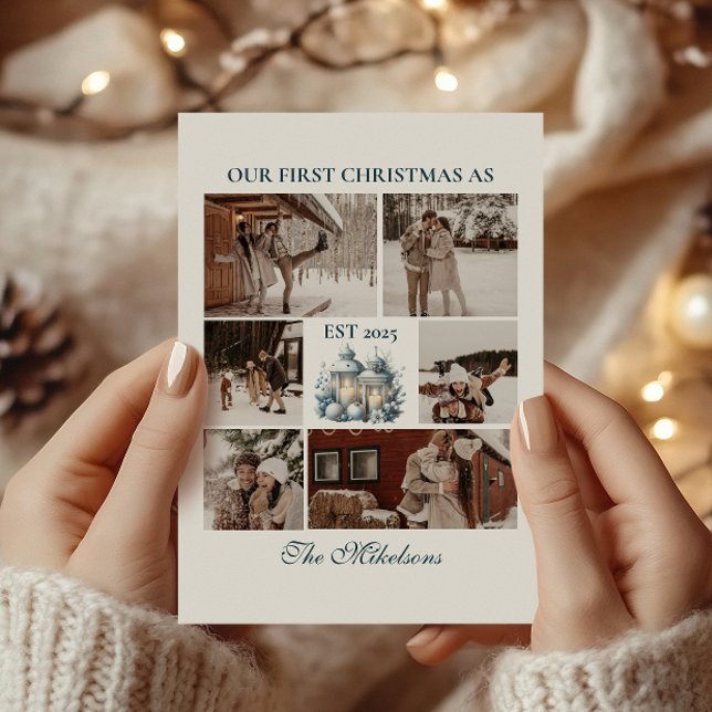 Cartes Pour Fêtes Annuelles 6 Photos Premier Noël Ensemble (Créateur téléchargé)