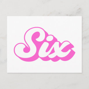 Cartes Pour Fêtes Annuelles 6e anniversaire Retro Girl