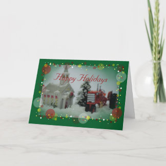 Cartes Pour Fêtes Annuelles 7 tracteurs de jouet à Noël