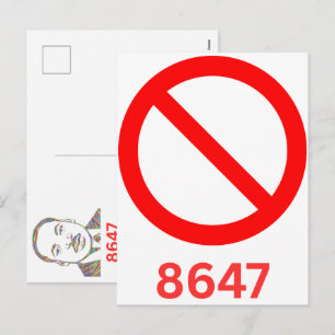 Cartes Pour Fêtes Annuelles 8647 Anti Trump 86 47 Rétro Impeach 47 Anti-trump