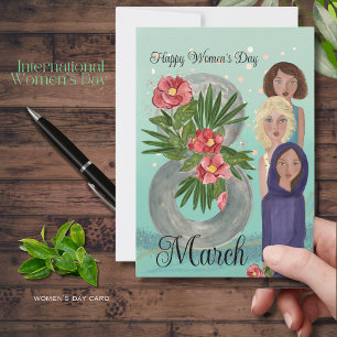 Cartes Pour Fêtes Annuelles 8 mars Journée internationale de la femme