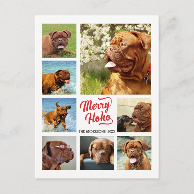 Cartes Pour Fêtes Annuelles 8 Photo Famille ✨ Collage Personnalisé Noël (Devant)