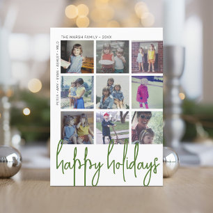 Cartes Pour Fêtes Annuelles 9 Décalage photo - Joyeuses Vacances Grand Script 