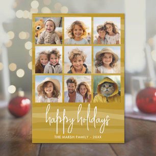 Cartes Pour Fêtes Annuelles 9 Photo Or Organic Gold - Joyeux Noël