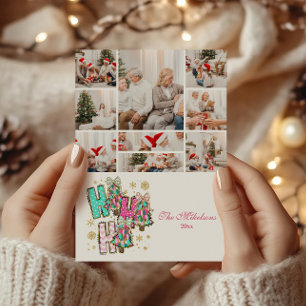 Cartes Pour Fêtes Annuelles 9 Photo Whimssical Ho Ho Famille de Noël