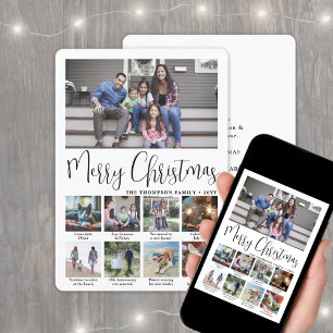 Cartes Pour Fêtes Annuelles 9 Script photo Joyeux Noël année d'examen