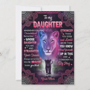 Cartes Pour Fêtes Annuelles À chaque fois que vous vous sentez écrasé Lion Mam