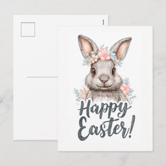 Cartes Pour Fêtes Annuelles A charming painted Eastera cute bunny
